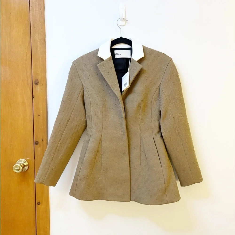 TORY BURCH Tailored Bouclé wool blend Blazer Jacket
